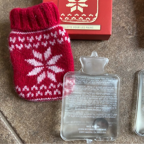 NEW IN BOX Unisex - (2) Restoration Hardware Mini Hand Warmers (2) Refills - Picture 5 of 12